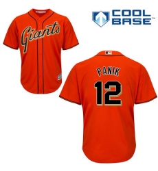 Youth Majestic San Francisco Giants #12 Joe Panik Authentic Orange Alternate Cool Base MLB Jersey