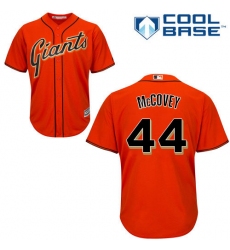 Youth Majestic San Francisco Giants #44 Willie McCovey Authentic Orange Alternate Cool Base MLB Jersey