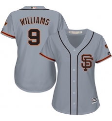 Women's Majestic San Francisco Giants #9 Matt Williams Authentic Grey Road 2 Cool Base MLB Jersey