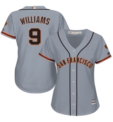 Women's Majestic San Francisco Giants #9 Matt Williams Authentic Grey Road Cool Base MLB Jersey