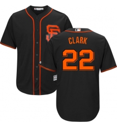 Youth Majestic San Francisco Giants #22 Will Clark Authentic Black Alternate Cool Base MLB Jersey