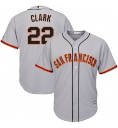 Youth Majestic San Francisco Giants #22 Will Clark Authentic Grey Road Cool Base MLB Jersey