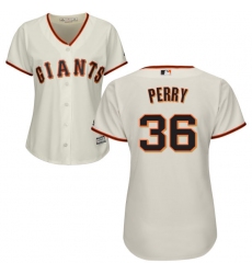 Women's Majestic San Francisco Giants #36 Gaylord Perry Authentic Cream Home Cool Base MLB Jersey