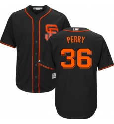 Youth Majestic San Francisco Giants #36 Gaylord Perry Authentic Black Alternate Cool Base MLB Jersey