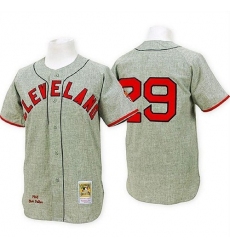 Men's Mitchell and Ness 1948 Cleveland Indians #29 Satchel Paige Authentic Grey Throwback MLB Jersey