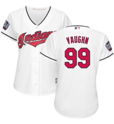 Women's Majestic Cleveland Indians #99 Ricky Vaughn Authentic White Home 2016 World Series Bound Cool Base MLB Jersey