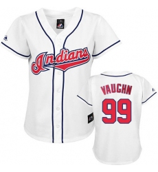 Women's Majestic Cleveland Indians #99 Ricky Vaughn Authentic White MLB Jersey