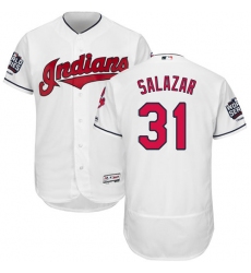 Men's Majestic Cleveland Indians #31 Danny Salazar White 2016 World Series Bound Flexbase Authentic Collection MLB Jersey