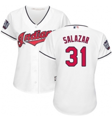 Women's Majestic Cleveland Indians #31 Danny Salazar Authentic White Home 2016 World Series Bound Cool Base MLB Jersey