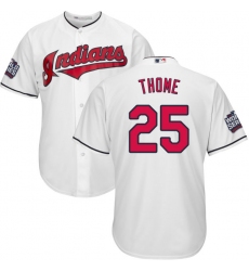 Youth Majestic Cleveland Indians #25 Jim Thome Authentic White Home 2016 World Series Bound Cool Base MLB Jersey