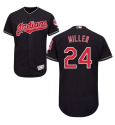 Men's Majestic Cleveland Indians #24 Andrew Miller Navy Blue Flexbase Authentic Collection MLB Jersey