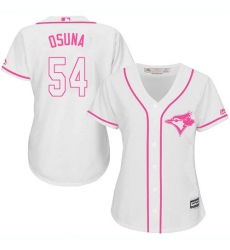 Women's Majestic Toronto Blue Jays #54 Roberto Osuna Authentic White Fashion Cool Base MLB Jersey