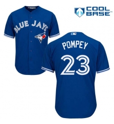 Men's Majestic Toronto Blue Jays #23 Dalton Pompey Replica Blue Alternate MLB Jersey