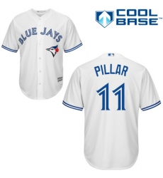 Women's Majestic Toronto Blue Jays #11 Kevin Pillar Authentic White MLB Jersey