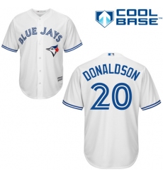 Women's Majestic Toronto Blue Jays #20 Josh Donaldson Authentic White MLB Jersey