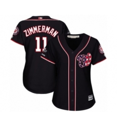 Women's Washington Nationals #11 Ryan Zimmerman Authentic Navy Blue Alternate 2 Cool Base 2019 World Series Champions Baseball Jersey