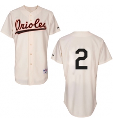 Men's Majestic Baltimore Orioles #2 J.J. Hardy Authentic Cream 1954 Turn Back The Clock MLB Jersey