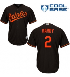 Youth Majestic Baltimore Orioles #2 J.J. Hardy Replica Black Alternate Cool Base MLB Jersey