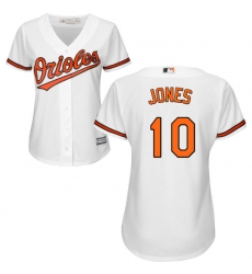 Women's Majestic Baltimore Orioles #10 Adam Jones Authentic White Home Cool Base MLB Jersey