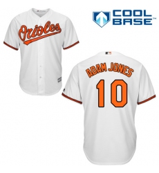 Youth Majestic Baltimore Orioles #10 Adam Jones Authentic White Home Cool Base MLB Jersey