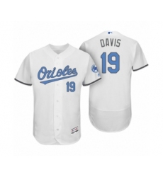 Men's Baltimore Orioles #19 Chris Davis White 2017 Fathers Day Flex Base Jersey