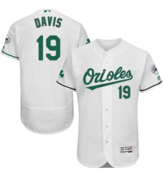 Men's Majestic Baltimore Orioles #19 Chris Davis White Celtic Flexbase Authentic Collection MLB Jersey