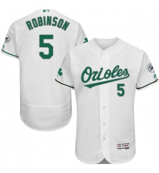 Men's Majestic Baltimore Orioles #5 Brooks Robinson White Celtic Flexbase Authentic Collection MLB Jersey