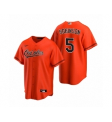 Women's Baltimore Orioles #5 Brooks Robinson Nike Orange 2020 Replica Alternate Jersey