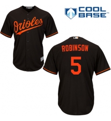 Youth Majestic Baltimore Orioles #5 Brooks Robinson Authentic Black Alternate Cool Base MLB Jersey