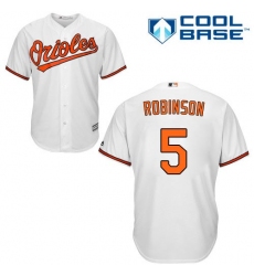 Youth Majestic Baltimore Orioles #5 Brooks Robinson Authentic White Home Cool Base MLB Jersey