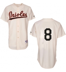 Men's Majestic Baltimore Orioles #8 Cal Ripken Replica Cream 1954 Turn Back The Clock MLB Jersey