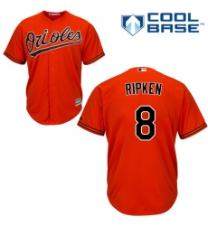 Youth Majestic Baltimore Orioles #8 Cal Ripken Authentic Orange Alternate Cool Base MLB Jersey