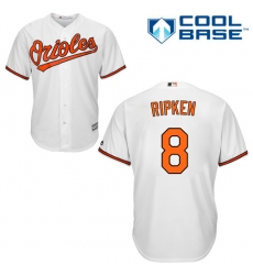 Youth Majestic Baltimore Orioles #8 Cal Ripken Authentic White Home Cool Base MLB Jersey