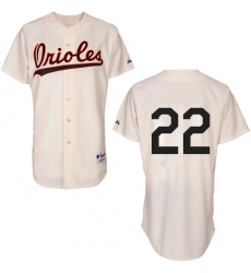 Men's Majestic Baltimore Orioles #22 Jim Palmer Authentic Cream 1954 Turn Back The Clock MLB Jersey