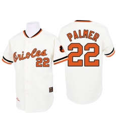 Men's Mitchell and Ness 1970 Baltimore Orioles #22 Jim Palmer Replica White Throwback MLB Jersey