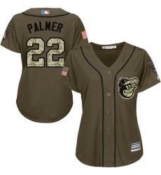 Women's Majestic Baltimore Orioles #22 Jim Palmer Authentic Green Salute to Service MLB Jersey