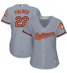 Women's Majestic Baltimore Orioles #22 Jim Palmer Authentic Grey Road Cool Base MLB Jersey