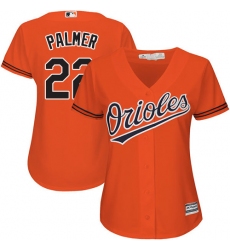 Women's Majestic Baltimore Orioles #22 Jim Palmer Authentic Orange Alternate Cool Base MLB Jersey