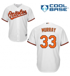 Youth Majestic Baltimore Orioles #33 Eddie Murray Replica White Home Cool Base MLB Jersey