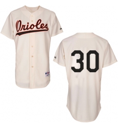 Men's Majestic Baltimore Orioles #30 Chris Tillman Authentic Cream 1954 Turn Back The Clock MLB Jersey