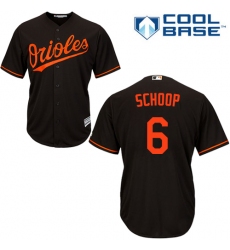 Men's Majestic Baltimore Orioles #6 Jonathan Schoop Replica Black Alternate Cool Base MLB Jersey