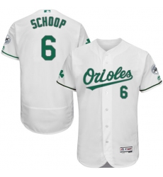 Men's Majestic Baltimore Orioles #6 Jonathan Schoop White Celtic Flexbase Authentic Collection MLB Jersey