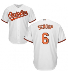 Youth Majestic Baltimore Orioles #6 Jonathan Schoop Authentic White Home Cool Base MLB Jersey