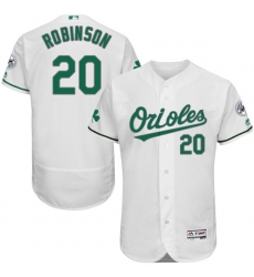 Men's Majestic Baltimore Orioles #20 Frank Robinson White Celtic Flexbase Authentic Collection MLB Jersey