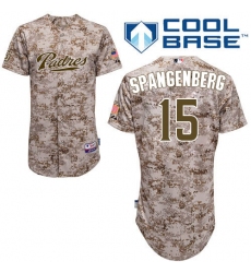 Men's Majestic San Diego Padres #15 Cory Spangenberg Authentic Camo Alternate 2 Cool Base MLB Jersey