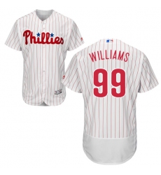 Men's Majestic Philadelphia Phillies #99 Mitch Williams White Home Flex Base Authentic Collection MLB Jersey