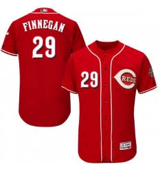 Men's Majestic Cincinnati Reds #29 Brandon Finnegan Red Alternate Flex Base Authentic Collection MLB Jersey