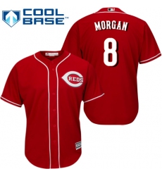 Men's Majestic Cincinnati Reds #8 Joe Morgan Replica Red Alternate Cool Base MLB Jersey