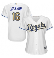 Women's Majestic Kansas City Royals #16 Bo Jackson Authentic White Home Cool Base MLB Jersey