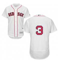 Men's Majestic Boston Red Sox #3 Jimmie Foxx White Home Flex Base Authentic Collection MLB Jersey